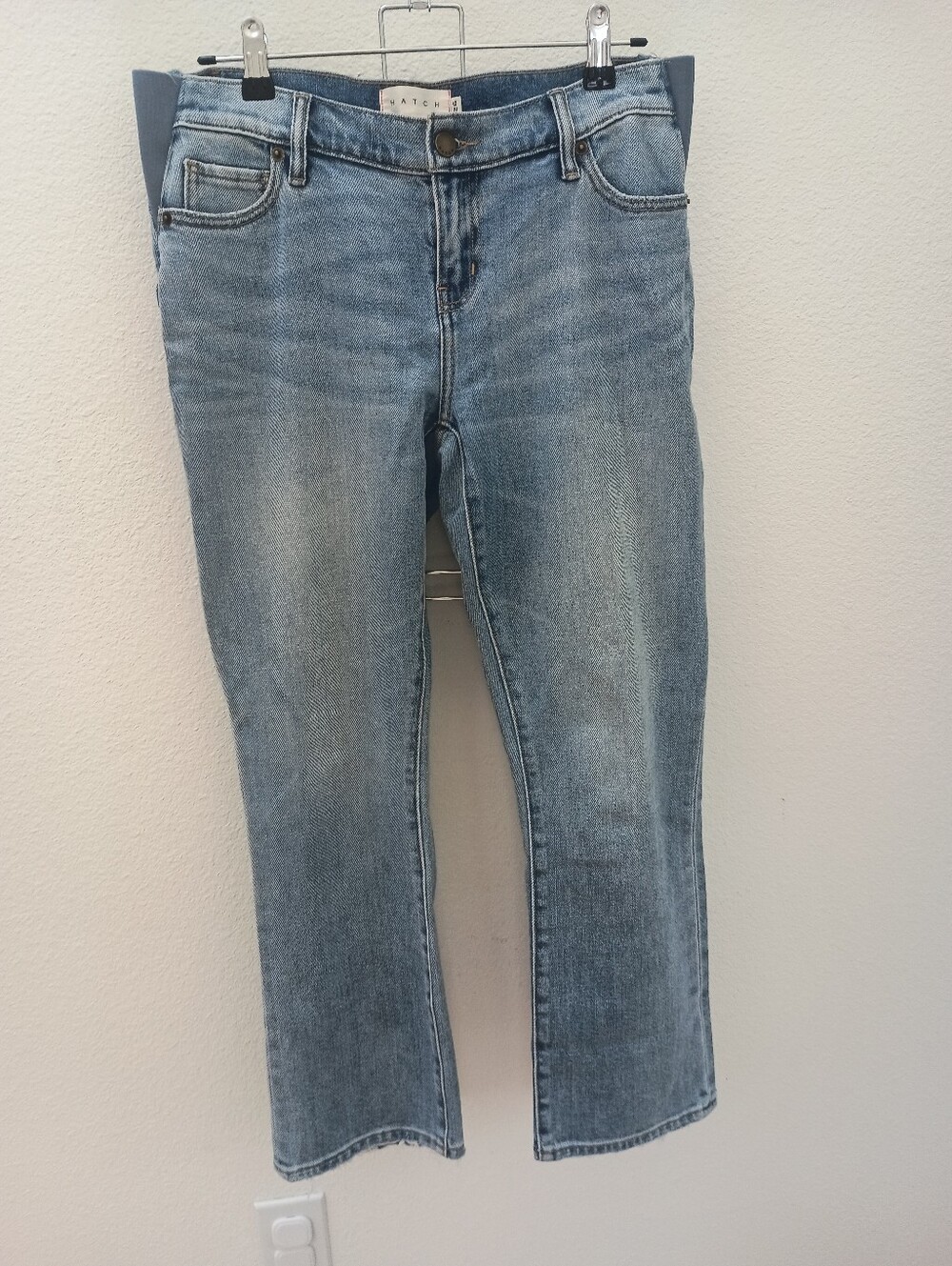HATCH Collection "The Crop" Maternity Jean Light Jean Wash Size 26